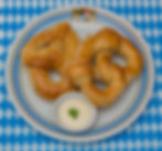 112) 2 fresh baked soft Brezel with garlic dip