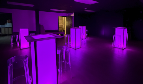 LED cocktail tables rental