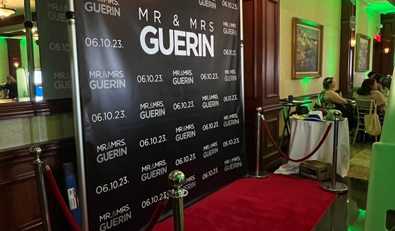 custom step & repeat backdrop rental
