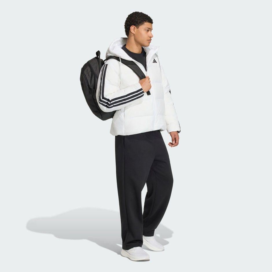 Thumbnail: Men Clothing Essentials Climawarm 3-Stripes Puffer Down Hooded Jacket