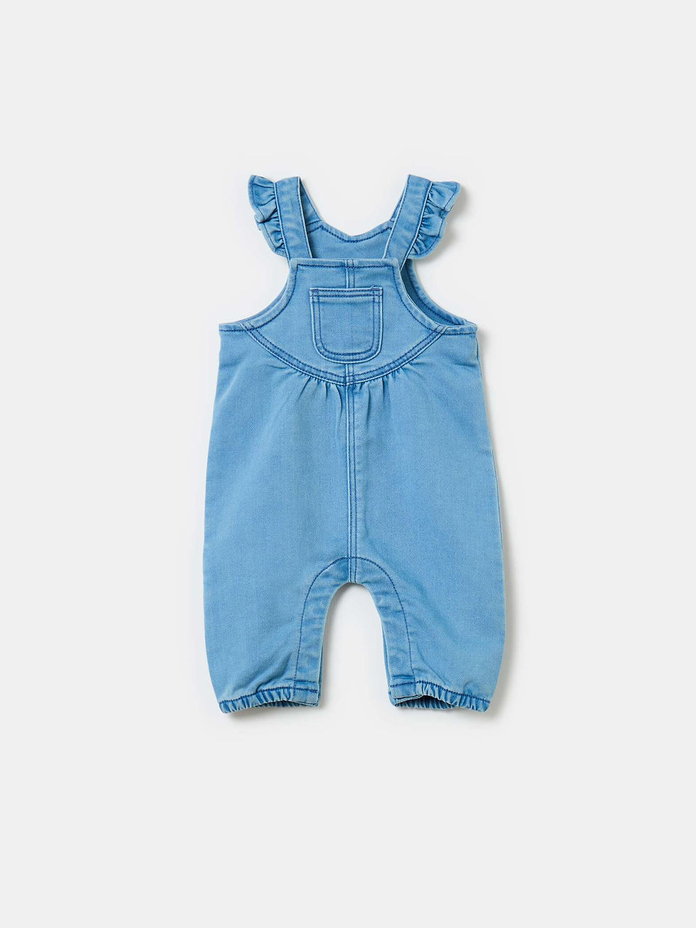 FAGOTTINO Light Wash Denim dungarees with flounce