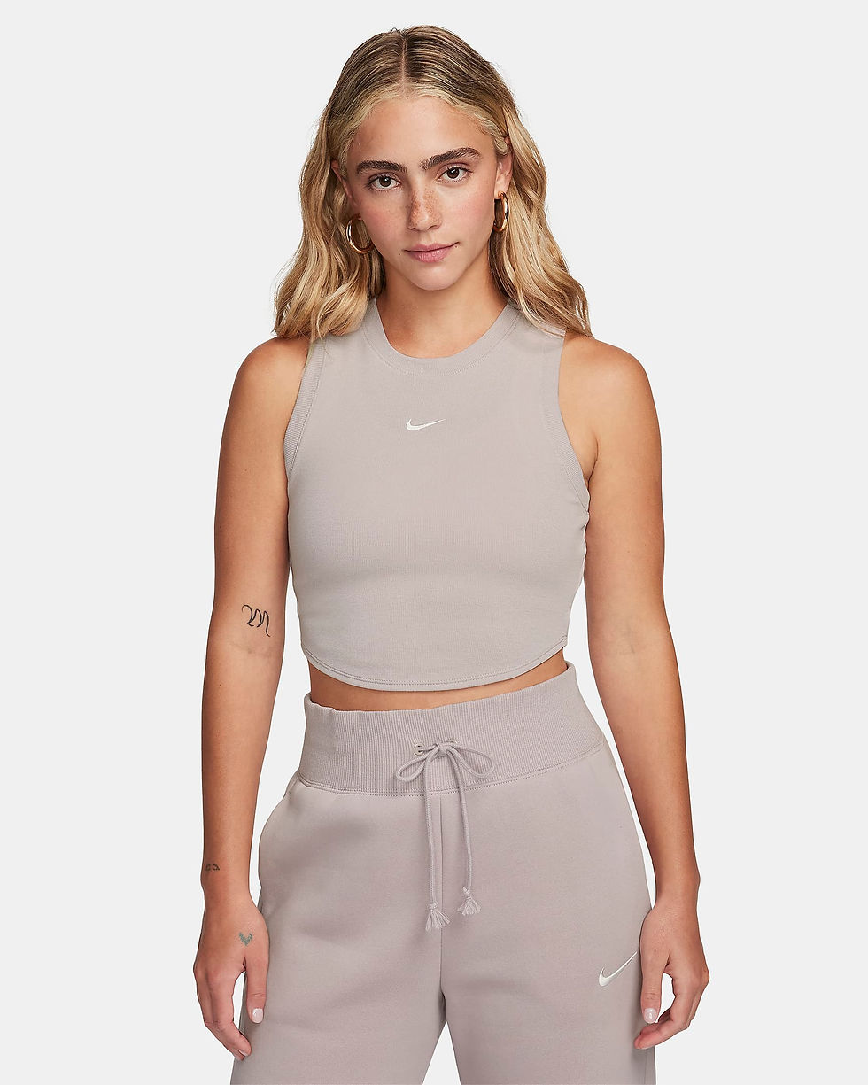 Thumbnail: Nike Sportswear Chill Knit Women's Tight Cropped Mini-Rib Tank Top