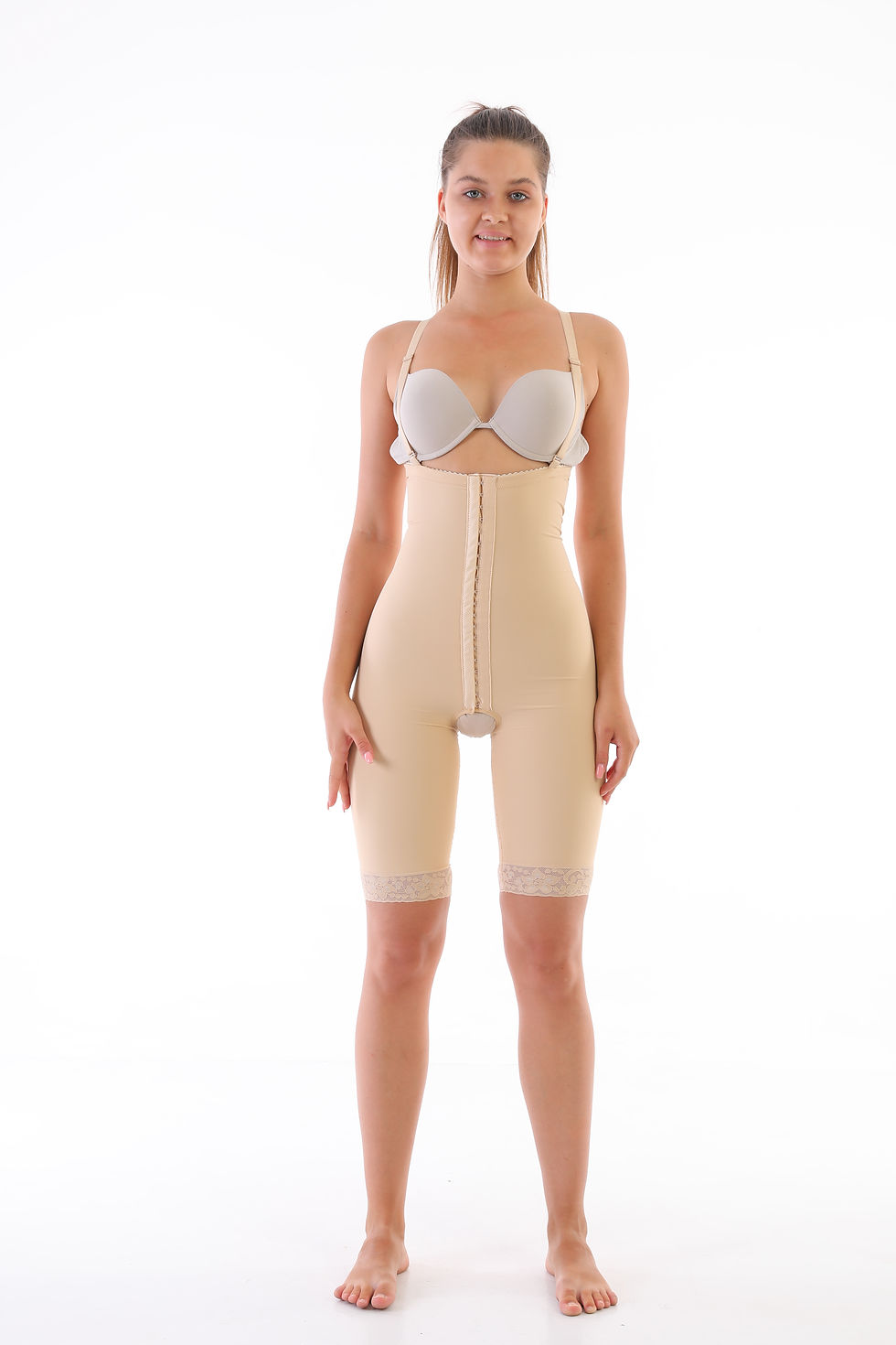 الصورة المصغرة: LP 180 Abdominal Post - Surgical Compression Garment With Straps-Above The Knee