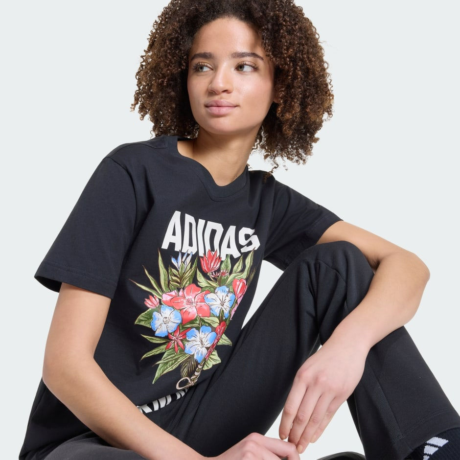 Thumbnail: Women Clothing T-Shirt FARM RIO Graphic by adidas