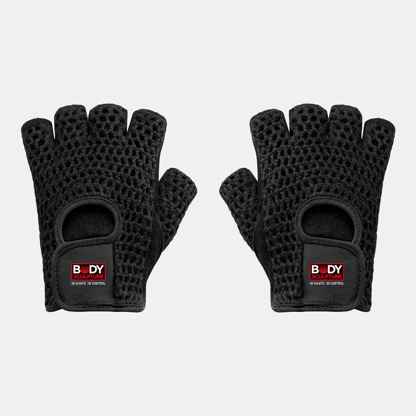 Mesh Cotton/Leather Fitness Gloves