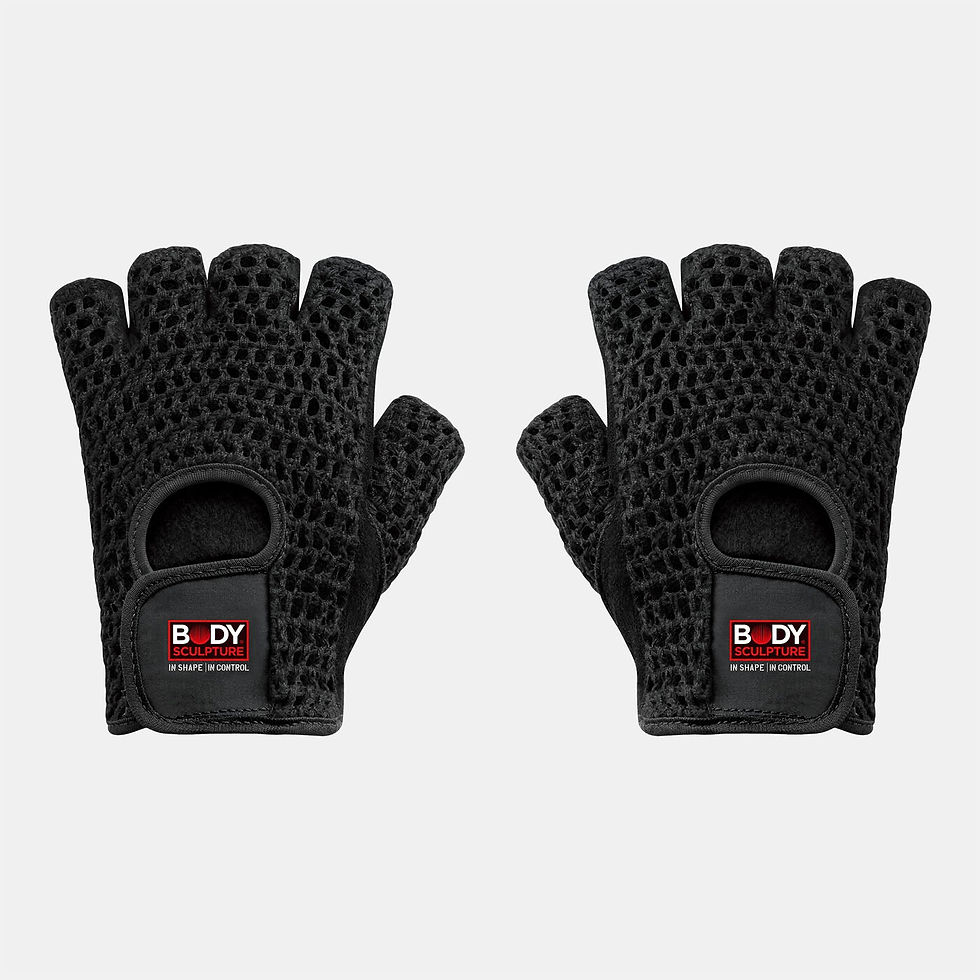 Mesh Cotton/Leather Fitness Gloves