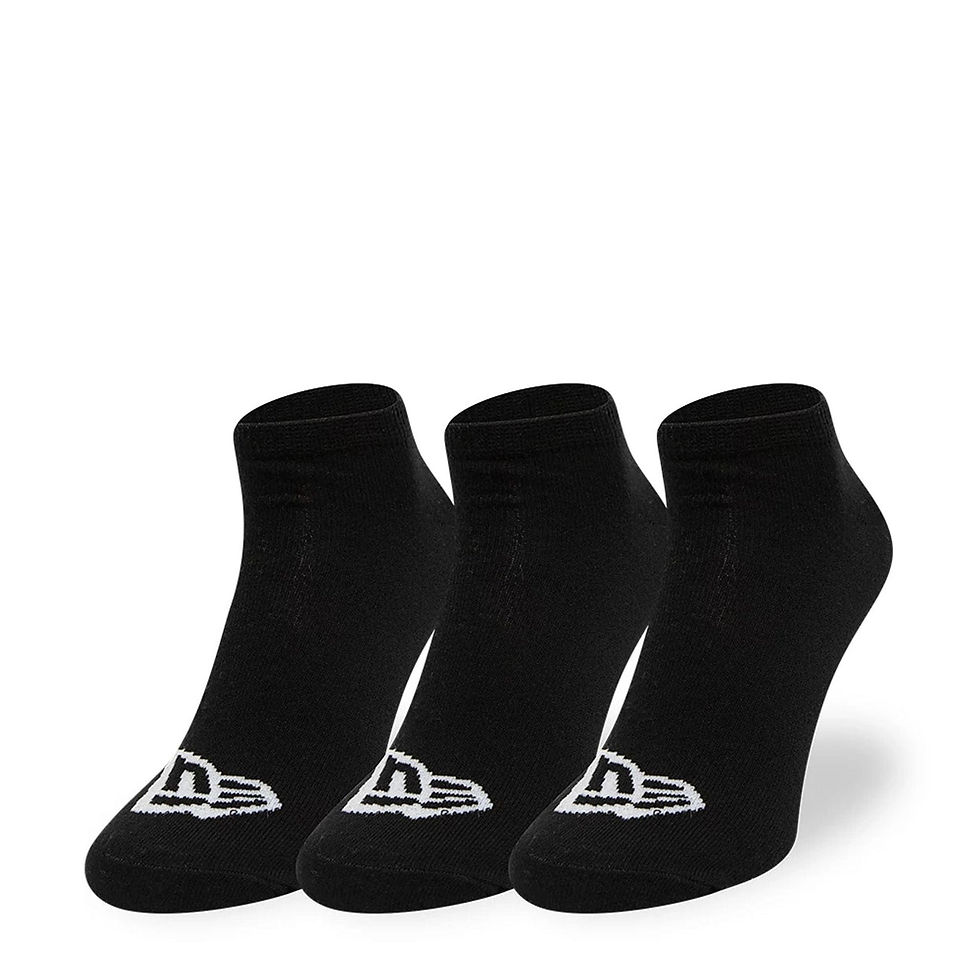 New Era Flag 3 Pack Sneaker Black Socks