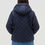 Thumbnail: MYA Navy Blue Curvy down jacket with diamond quilting