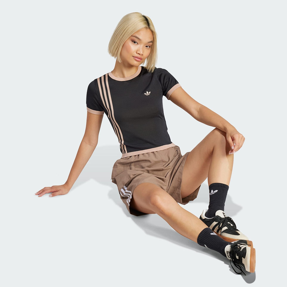 الصورة المصغرة: Adidas Women's • Originals Knitted 3-Stripes Short Tee