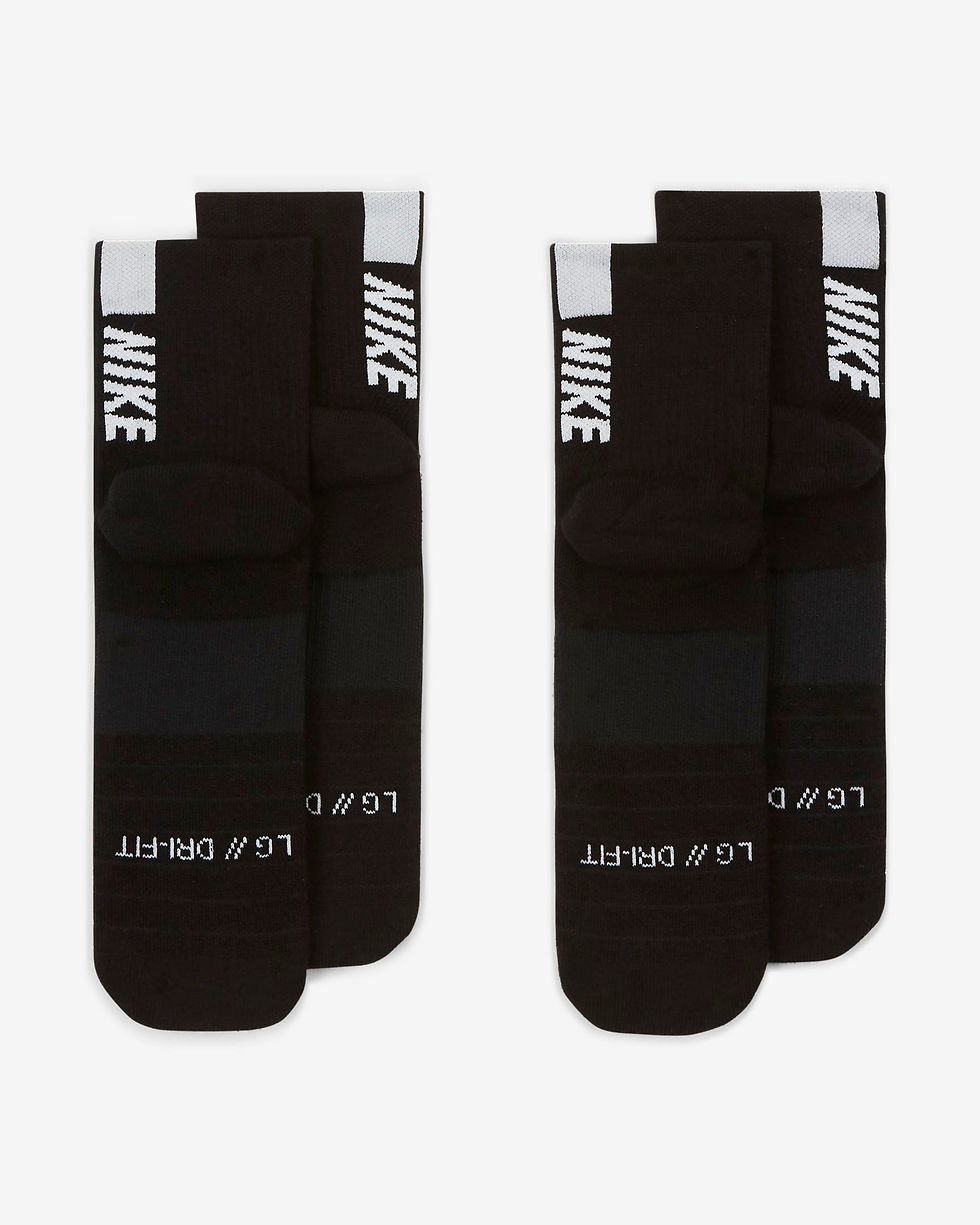 Thumbnail: Nike Multiplier Running Ankle Socks (2 Pair)