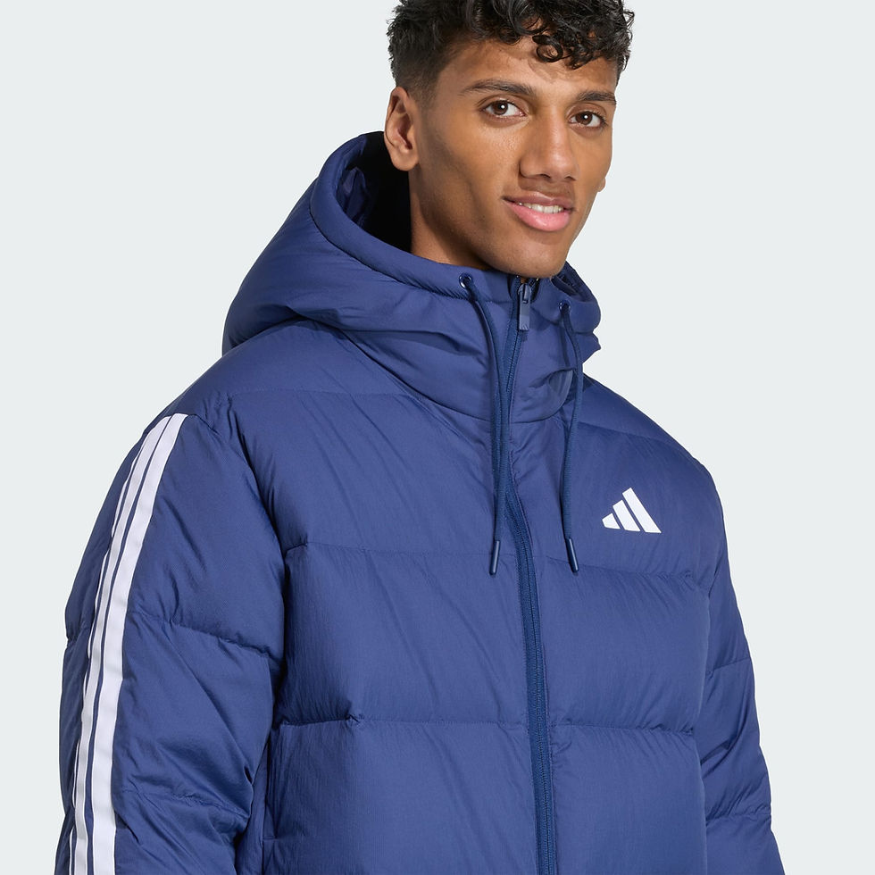 Thumbnail: Essentials Climawarm 3-Stripes Puffer Down Hooded Jacket