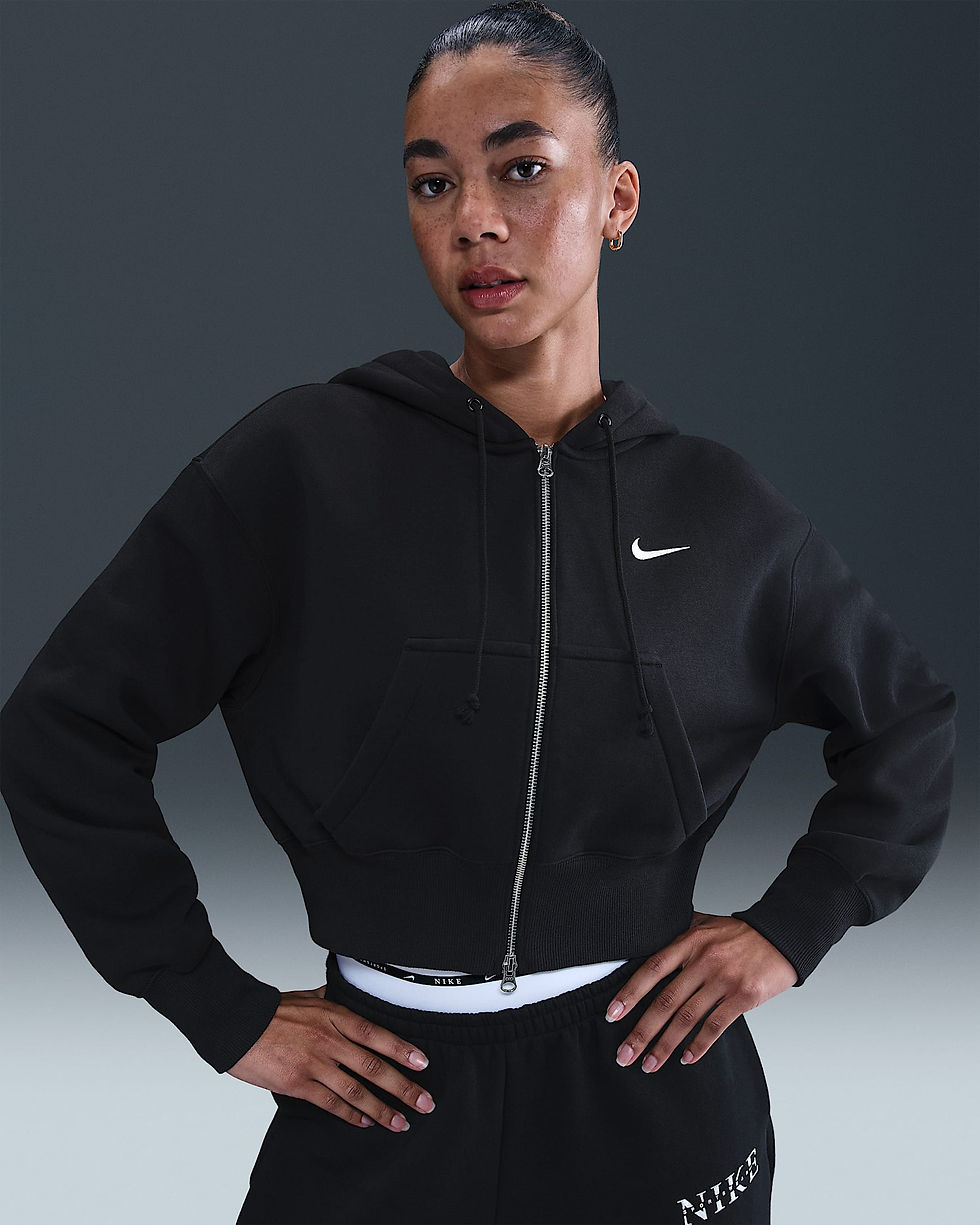 Nike Sportswear Phoenix Fleece Women's Loose Full-Zip Cropped Hoodie