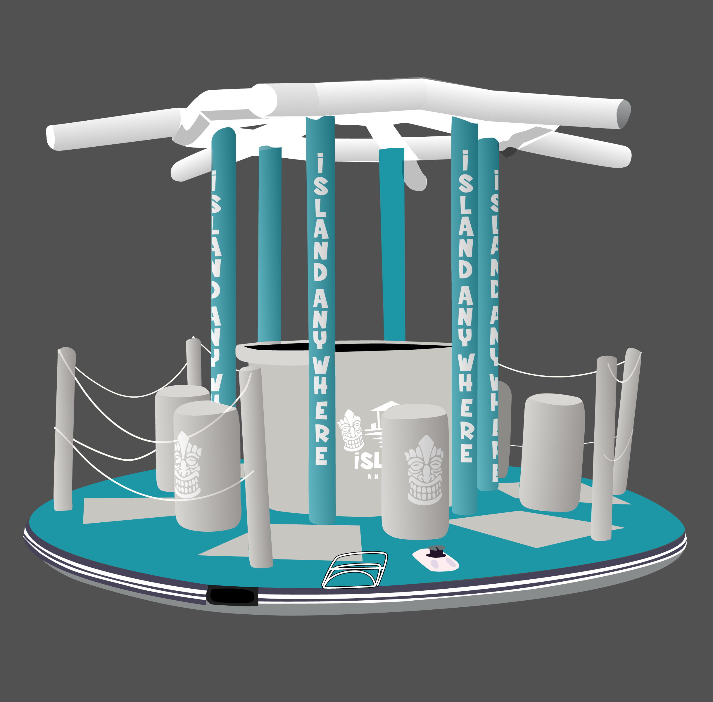Rum Cay Island- 12 foot Island Bar