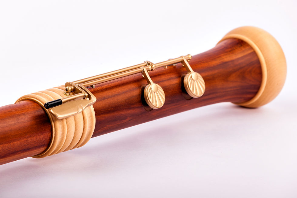 Thumbnail: Mollenhauer Dream Edition 4528K Knick Bass with double keys in Plumwood