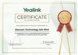 Yealink 2022 Top Reseller