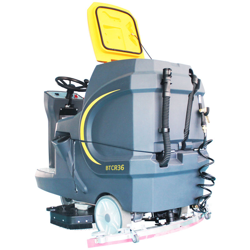 Thumbnail: 36" 45 Gal Ride-On Industrial Floor Scrubber with 4 *200 Ah Batteries, BTCR36