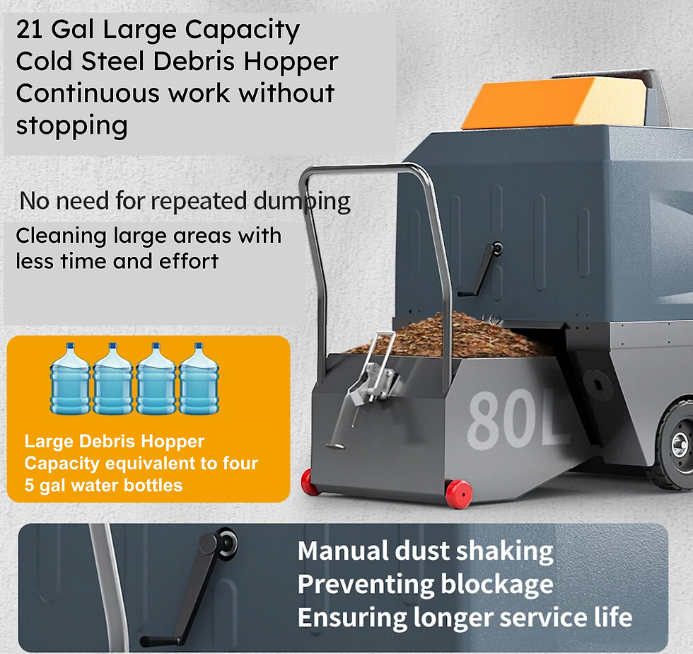 Thumbnail: 49" Ride-On Floor Sweeper, 21Gal 48V 4*67Ah, CSR49