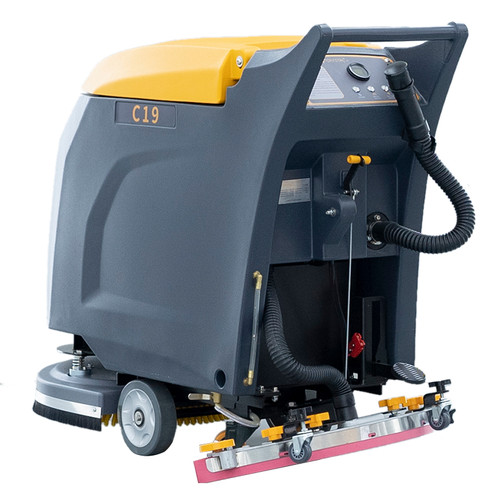 Battery Powered Floor Scrubber with a Complete Set of Parts