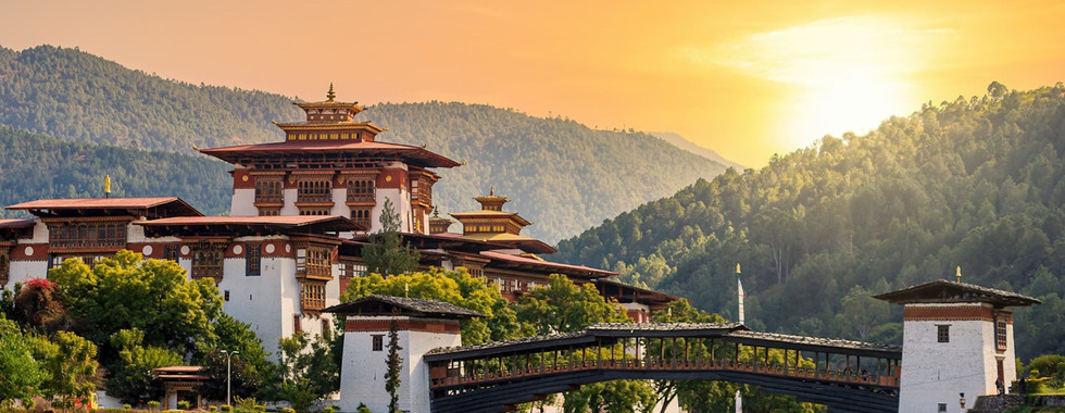 Punakha Dzong at Sunset, Bhutan