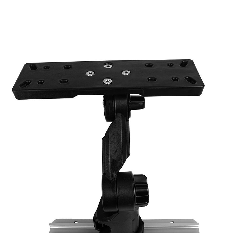 Thumbnail: YakAttack Rectangular Fish Finder Mount with Track Mounted LockNLoad™ Mounting
