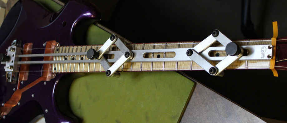 Ea 24 Purple sparkle guitar with bridge alignment jig