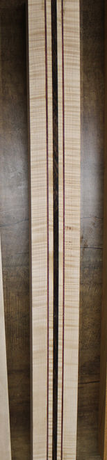 High flame maple neck wenge & purple heart laminates