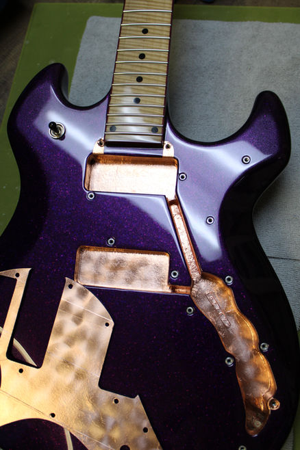 Ea 24 Purple sparkle Fully copper shielded cavities with swirl polish