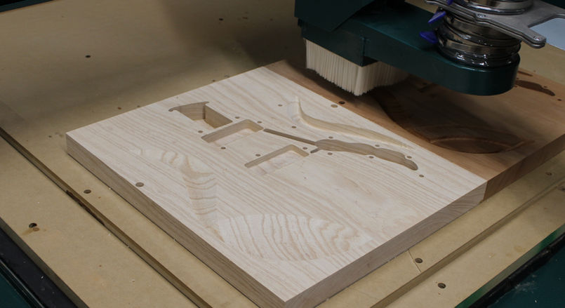Machining the initial shape 1 Piece Ash Body