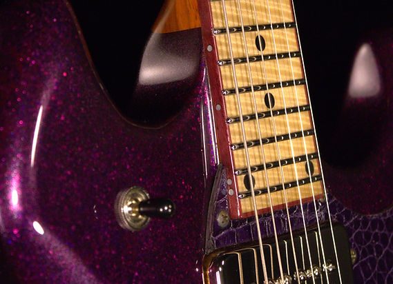 EA 24 Purple Sparkle Guitar jumbo stainless steel hemespherical frets