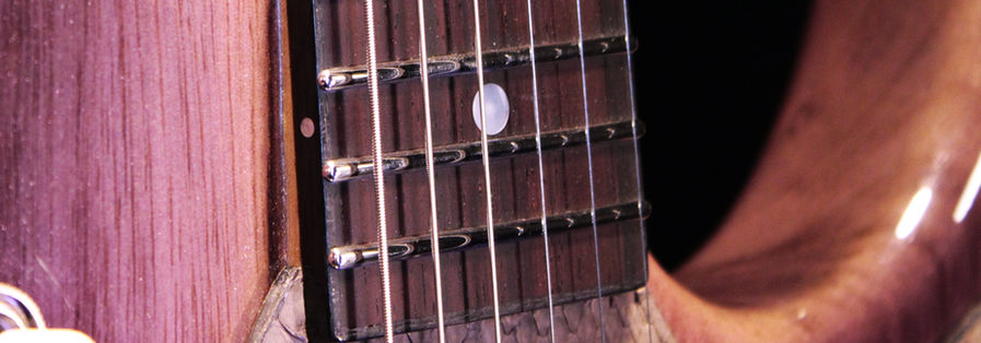 KR 22 Smoked Lavender fret end close up Stainless Steel jumbo hemispherical ends