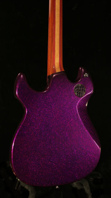 EA 24 Purple Sparkle Guitar Back body neck is Paduak with reclaimed mahogany purple heart