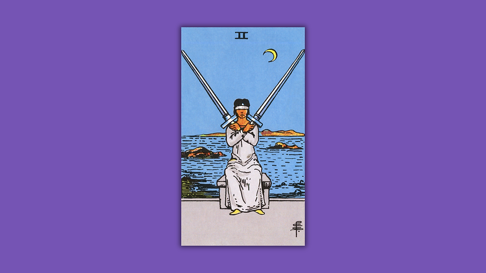 2 de Espadas do tarot