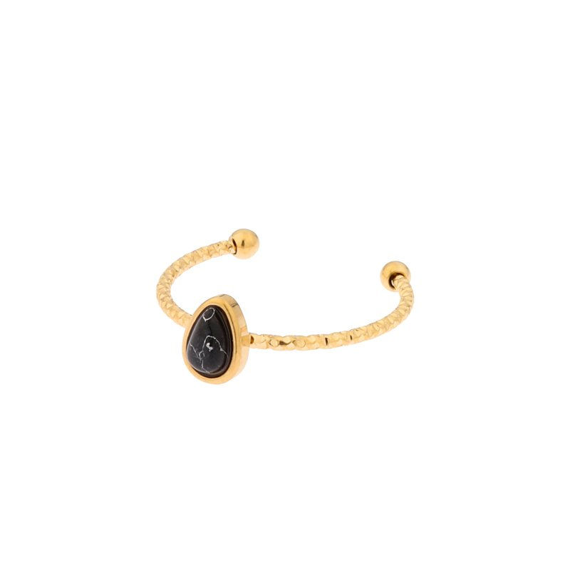 Thumbnail: Ring ovaal natuursteentje