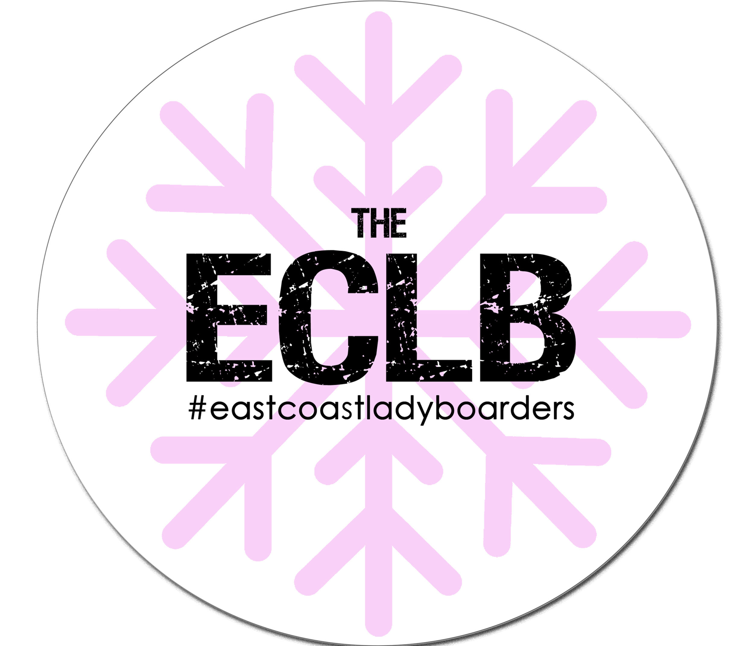 ECLB 3" Circle Snowflake Sticker