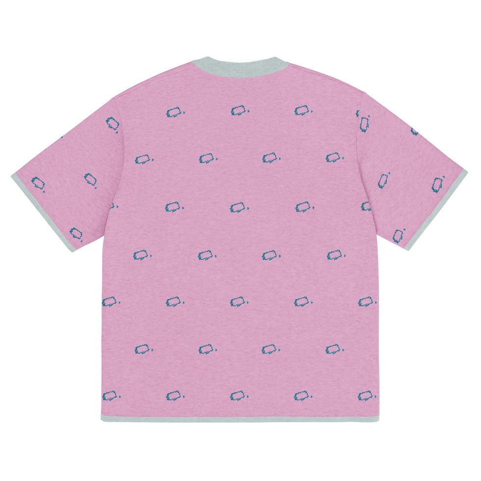 Thumbnail: Knitted classic tee_Blue logos