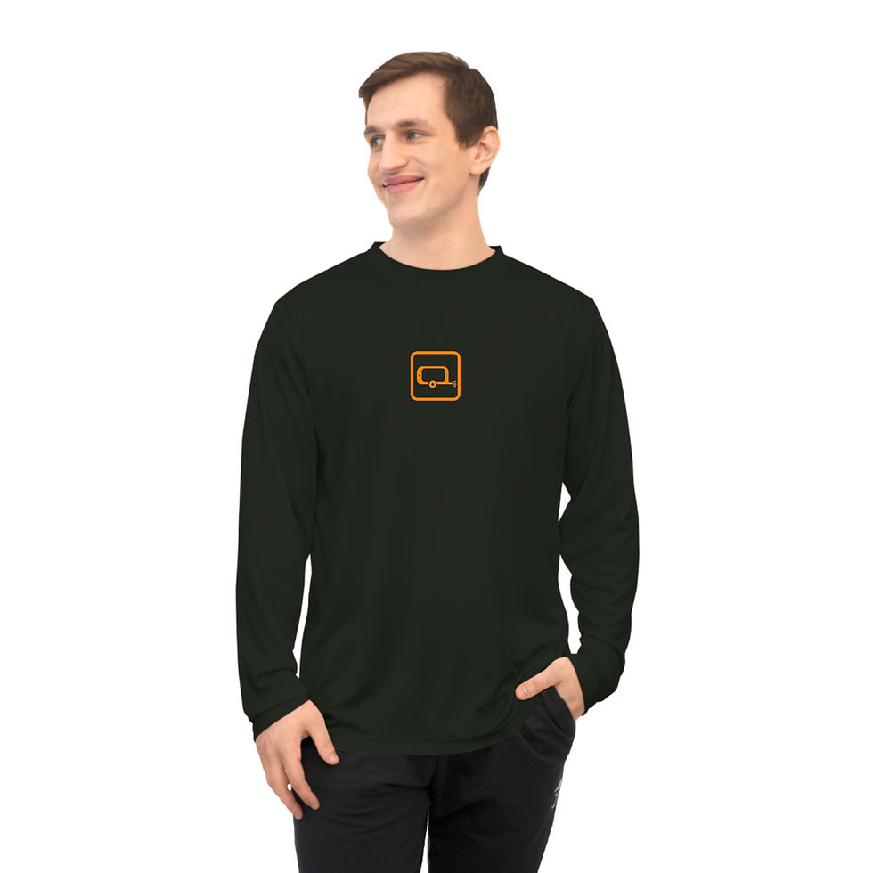 Thumbnail: RV on Call Performance Long Sleeve _ Lightweight | Orange Logo | Front-Back