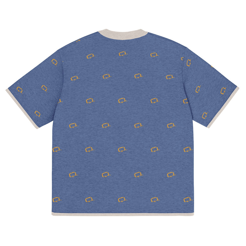 Thumbnail: Knitted classic tee_Orange logos