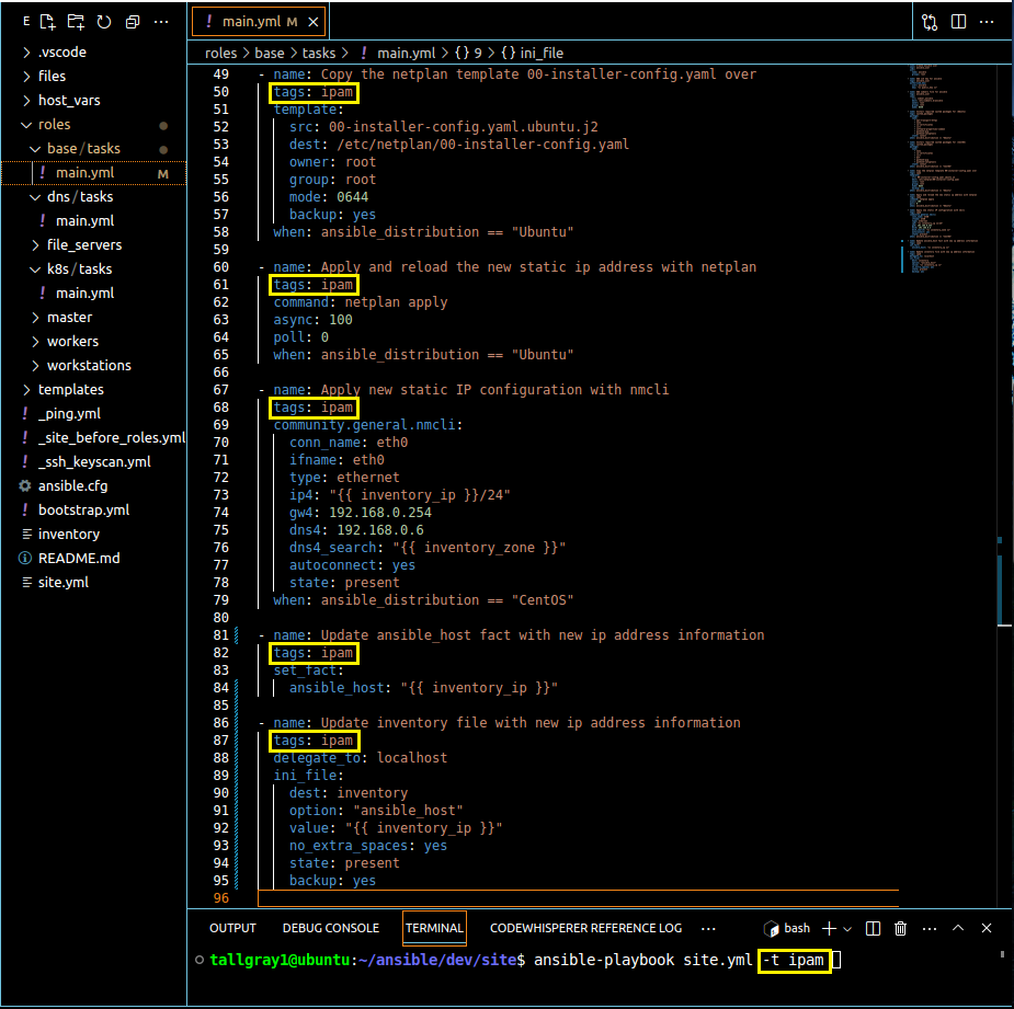 Ansible playbook role tasks in main.yaml