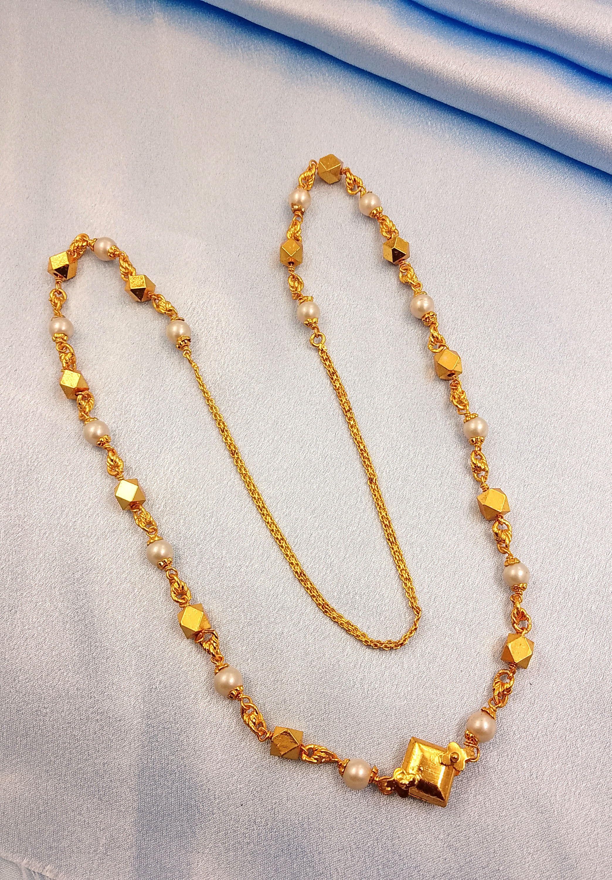 White Balls Beads Chain