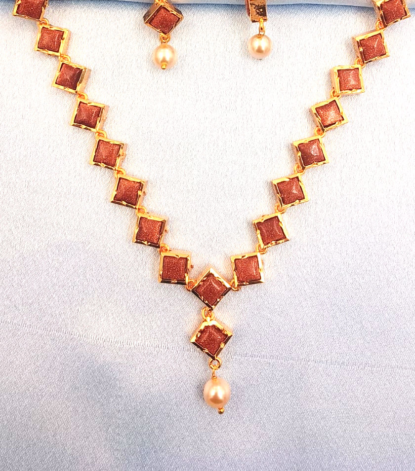 Natural Sand Stone Necklace