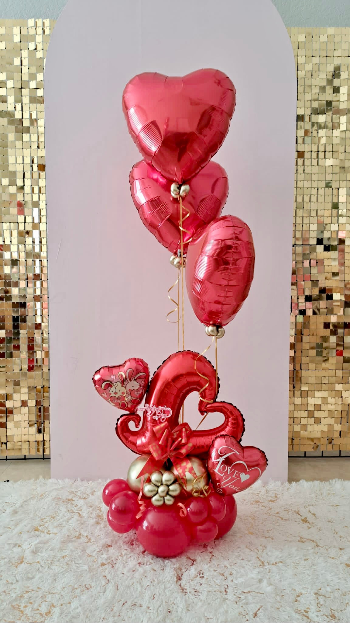 Balloon Bouquet Red Heart