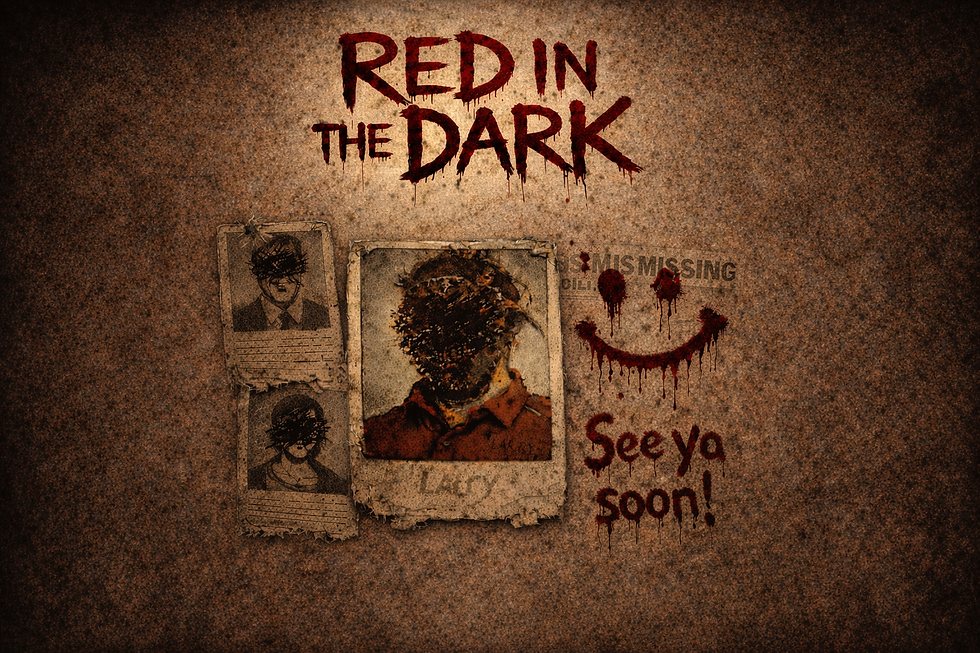 Red in the Dark multimedia horror project title art