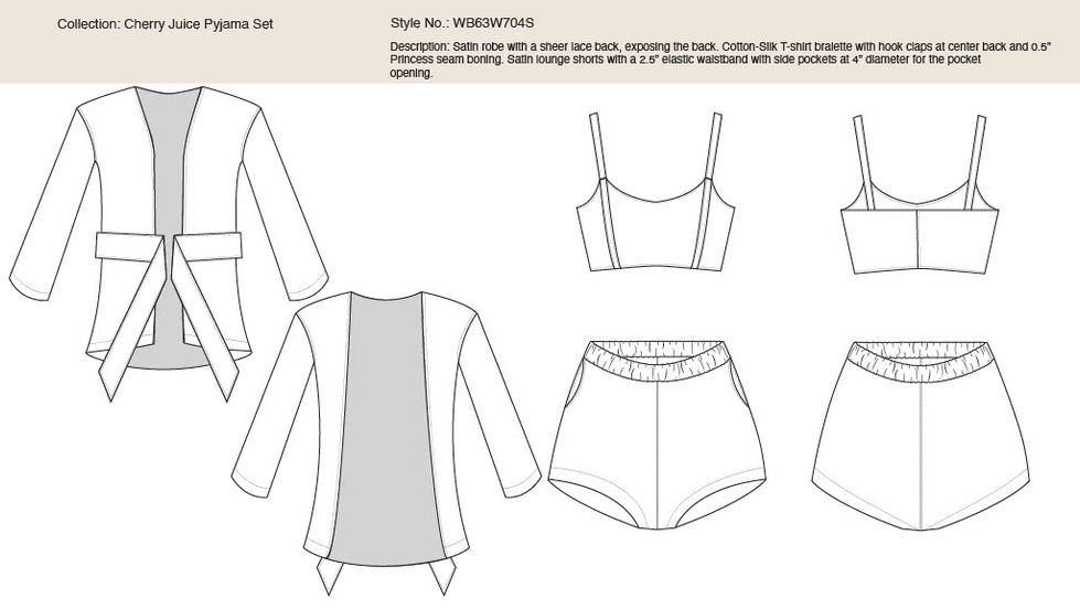 Cherry Red Intimates collection- Collection Sheet
