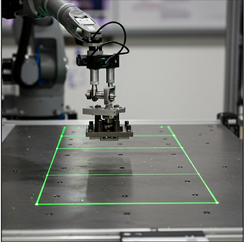 laser virtuel sur CNC
