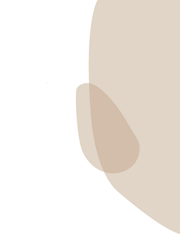 Rosto abstrato com um lado da face em marrom