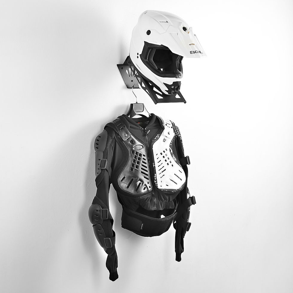 Thumbnail: Wall Mount Helmet Holder and Jacket Hanger PRO Model 3