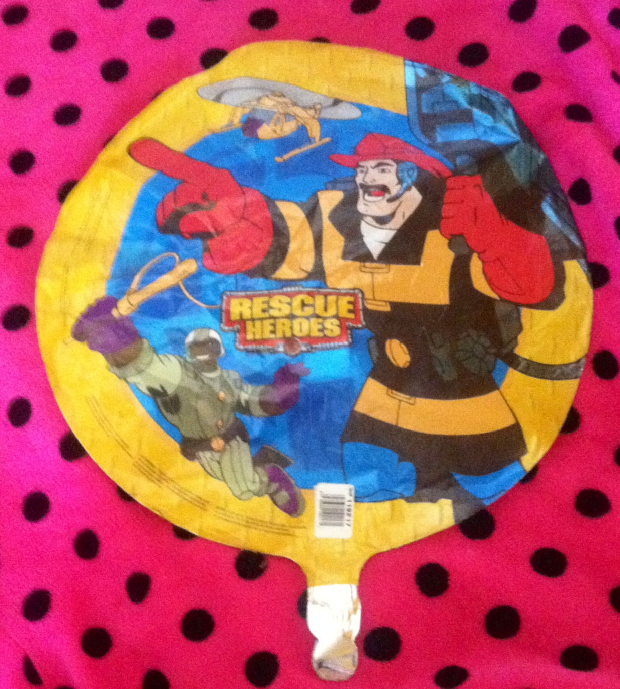 1 Rescue Heroes Helium Mylar Birthday 18" Balloon