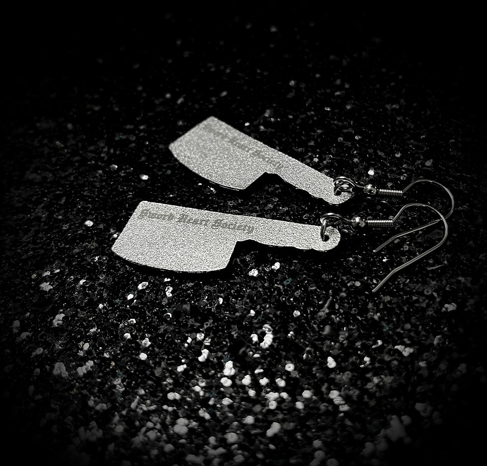 Thumbnail: Silver Cleaver Earrings