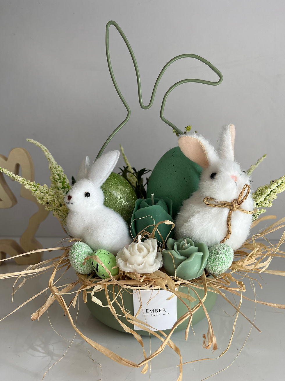 Миниатюра: Великденски букет от ароматни соеви свещи