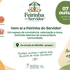 Feirinha do Servidor será realizada na Semurb dia 7 de outubro